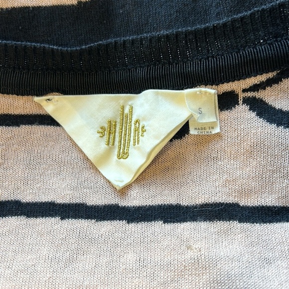 Anthropologie HWR Bow Ribbon Ruled intarsia stripe Sweater Pullover Sz S - Picture 10 of 15